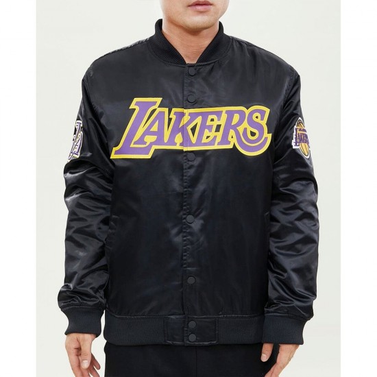 Wordmark Los Angeles Lakers Satin Jacket Wordmark Los Angeles Lakers Satin Jacket