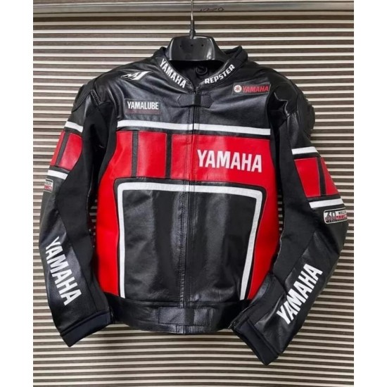 YAMAHA Motorbike Cowhide Leather Bomber Jacket YAMAHA Motorbike Cowhide Leather Bomber Jacket