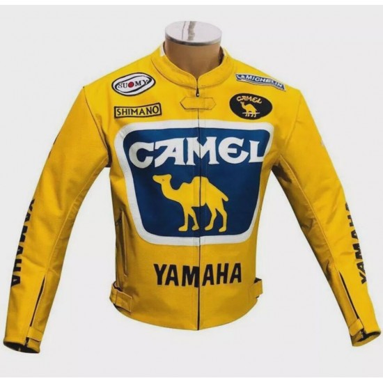 Yamaha Camel Racing Yellow Leather Jacket Yamaha Camel Racing Yellow Leather Jacket
