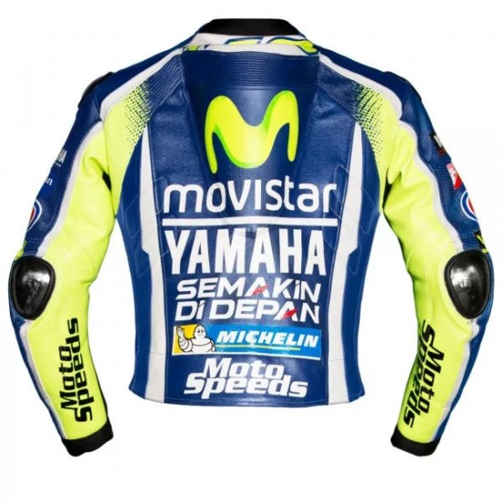 Yamaha Movistar Racing Monster Energy Motorcycle Leather Jacket Yamaha Movistar Racing Monster Energy Motorcycle Leather Jacket