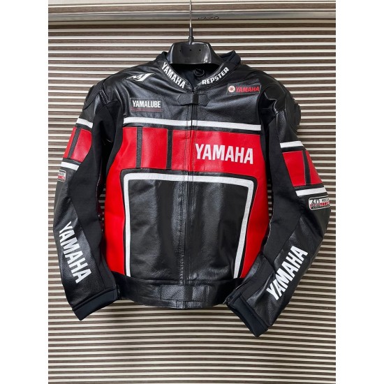Yamaha Racing Black Motorcycle Leather Jacket Yamaha Racing Black Motorcycle Leather Jacket