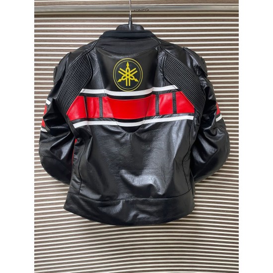Yamaha Racing Black Motorcycle Leather Jacket Yamaha Racing Black Motorcycle Leather Jacket