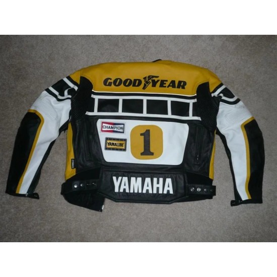 Yamaha Racing Cowhide Leather Biker Jacket Yamaha Racing Cowhide Leather Biker Jacket
