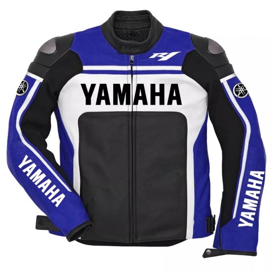 Yamaha Racing Motorcycle Leather Biker Jacket Yamaha Racing Motorcycle Leather Biker Jacket