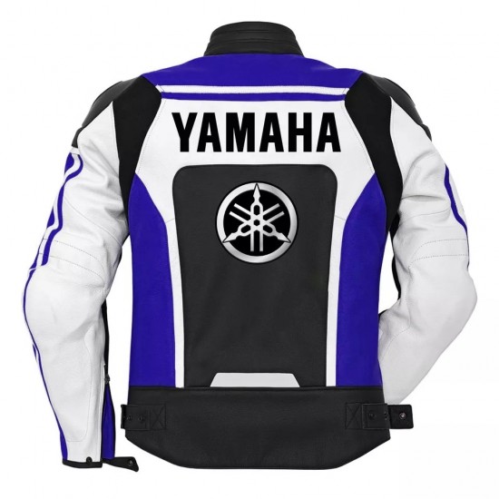 Yamaha Racing Motorcycle Leather Biker Jacket Yamaha Racing Motorcycle Leather Biker Jacket