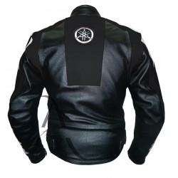 Yamaha Racing Motorcycle Leather Biker Jacket
