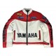 Yamaha Racing Red & White Motorcycle Leather Jacket Yamaha Racing Red & White Motorcycle Leather Jacket