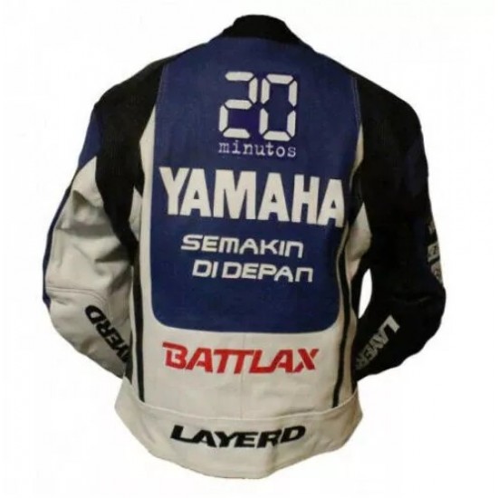 Yamaha Racing Team Leather Biker Jacket