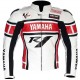 Yamaha Racing White Motorbike Cowhide Leather Jacke Yamaha Racing White Motorbike Cowhide Leather Jacke