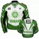 Yamaha Rocket Green White Leather Biker Jacket Yamaha Rocket Green White Leather Biker Jacket