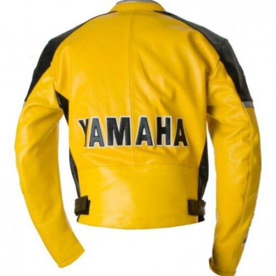 Yamaha Yellow Motorcycle Leather Jacket Yamaha Yellow Motorcycle Leather Jacket
