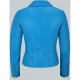 Fashion Designer Electric Blue Biker Style Jacket