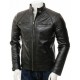 Cafe Racer Men's Genuine Lambskin Leather Motorcycle Jacket Slim Fit Biker Jacket