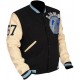 New Mens Eddie Murphy Detroit Lions Beverly Hills Cop Axel Foley Letterman Varsity Leather Jacket