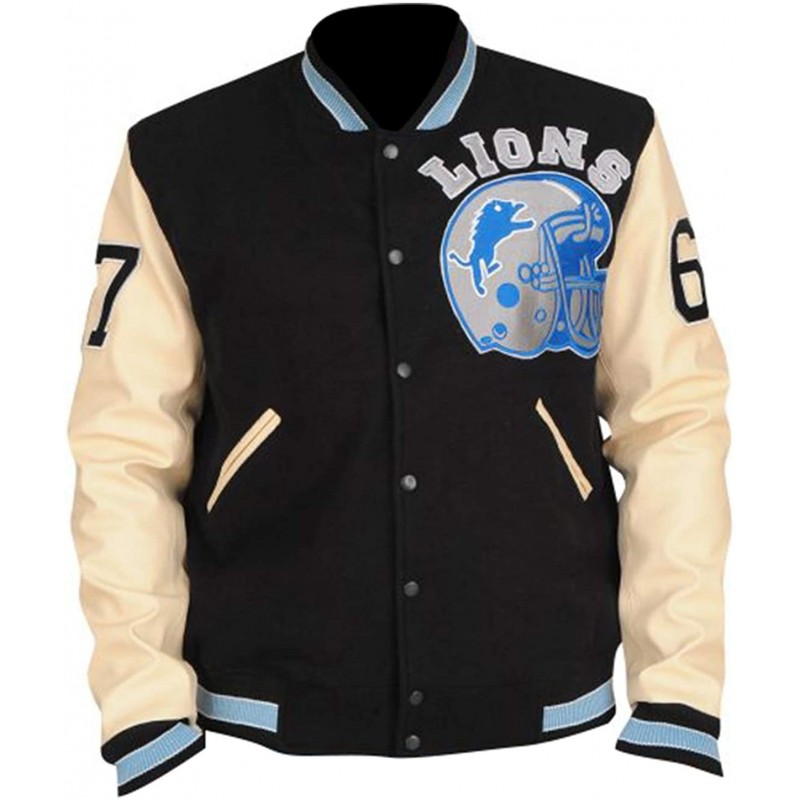 Beverly Hills Cop Eddie Murphy Axel Foley Detroit Lions Varsity Letterman Jacket 