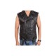 Men Vest Style Jacket Genuine Lambskin Black Leather Designer Bikers Party 931