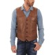New Mens Party Wear Brown Leather Vest Coat New Mens Party Wear Brown Leather Vest Coat