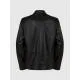 Black Leather Jacket with 4 Pockets